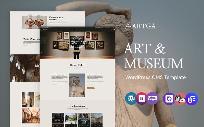 Theartga - Tema WordPress Elementor de galeria de arte e museu