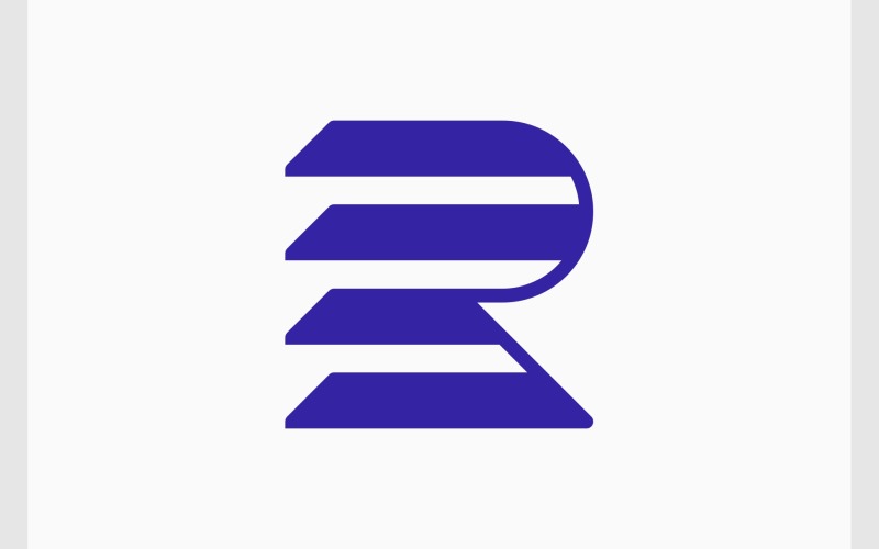Bokstaven R abstrakt modern logotyp