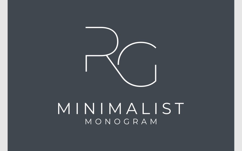 Letter R G Initials Minimalist Logo
