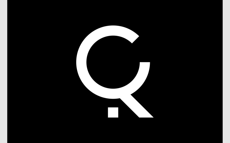 Літера QK простий монограма логотип