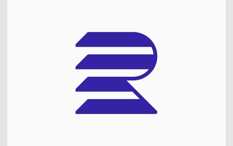 Litera R Streszczenie Nowoczesne Logo