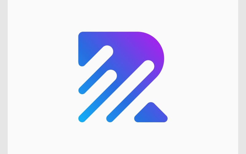 Logo de la technologie numérique lettre R
