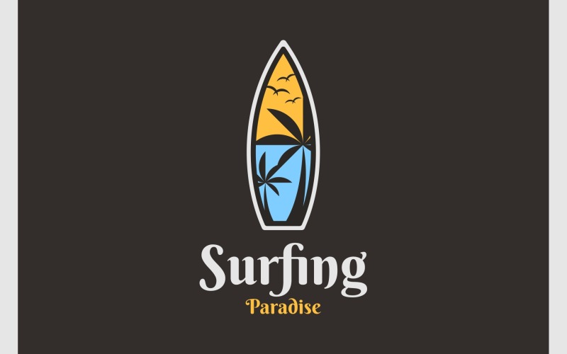 Prancha de surf Surf Surf Beach Logo