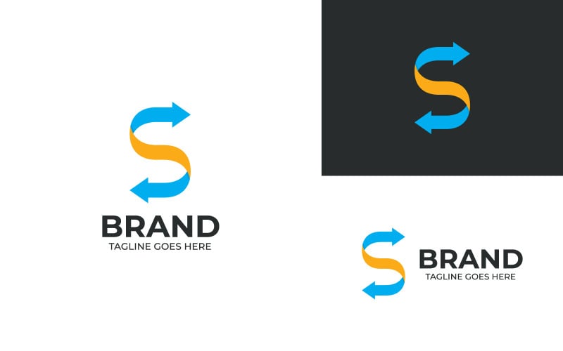 S pijl Logo ontwerpsjabloon