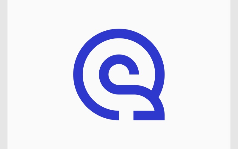 字母 QS 首字母简单徽标