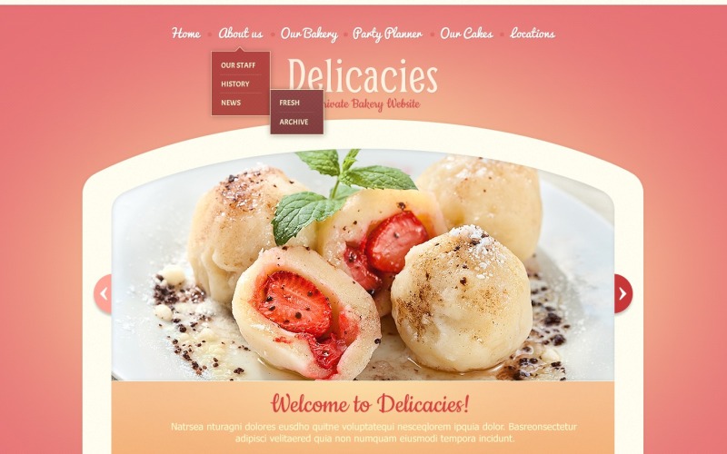 Modèle de site Web de boulangerie