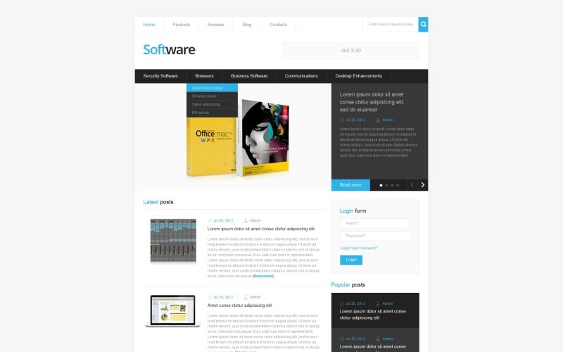 Шаблон Drupal для софтверной компании