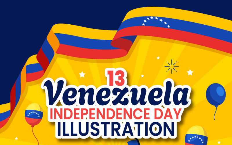 13 Illustrazione del Giorno dell'Indipendenza del Venezuela