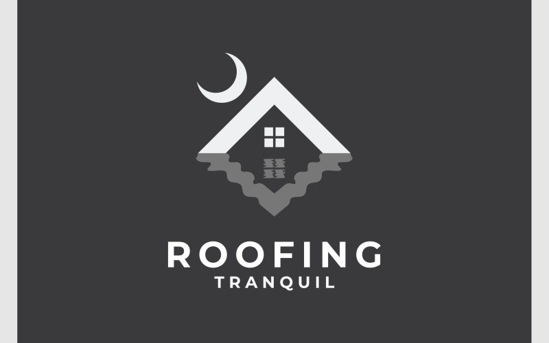 Logotipo De Água De Reflexão Tranquila Do Telhado