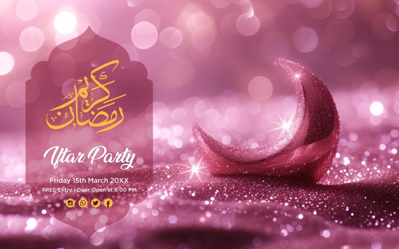 Modello di progettazione banner festa Ramadan Iftar 119