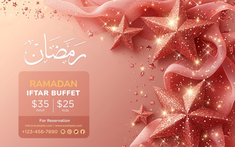 Ontwerpsjabloon Ramadan Iftar-buffetbanner 147