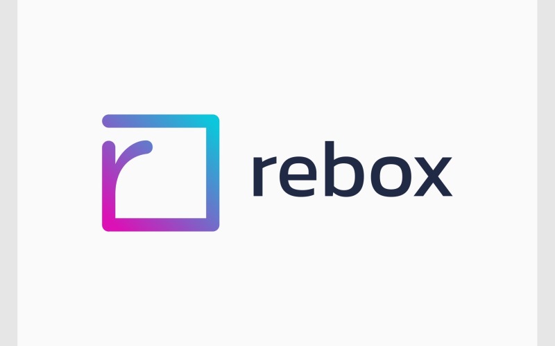 Logo Simple Carré Lettre R
