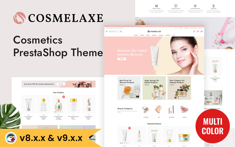Cosmelaxe - Tema PrestaShop per negozi di cosmetici e prodotti di bellezza