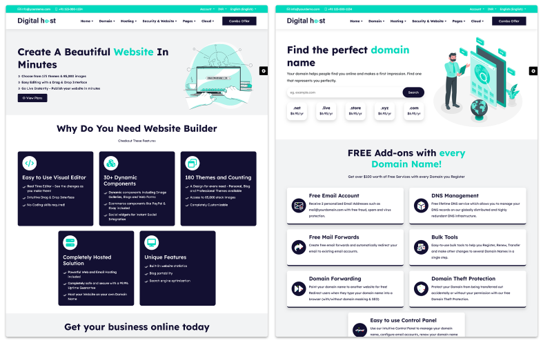 Dijital Sunucu HTML'si ve WHMCS Teması