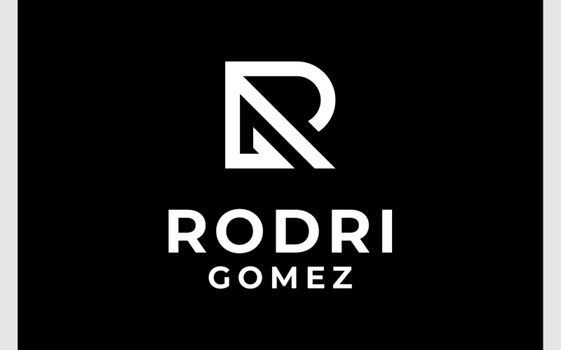 Літера RG GR Мінімалістичний логотип