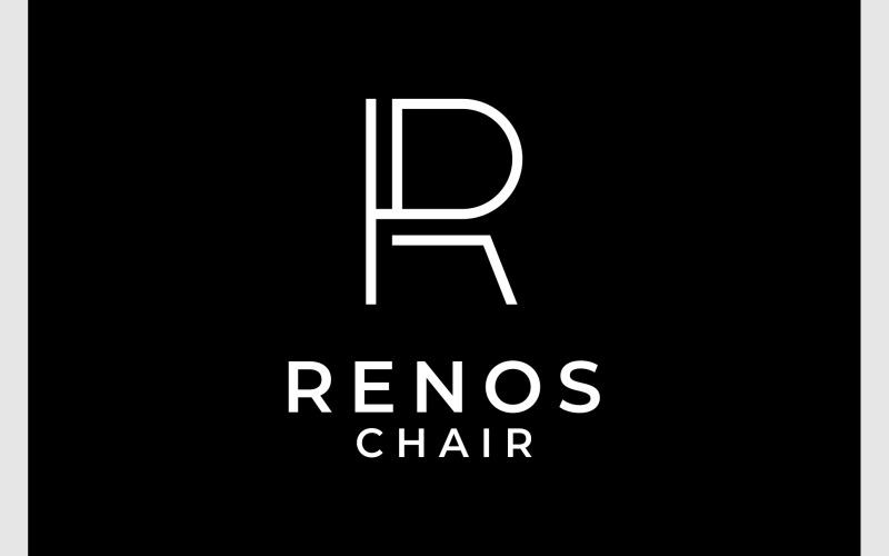 Logo de meubles de chaise lettre R