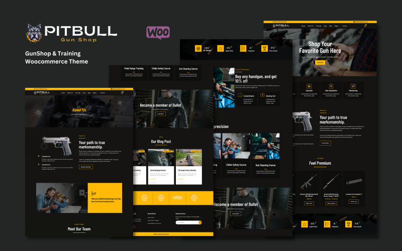 PitBull — WooCommerce тема для оружейного магазина