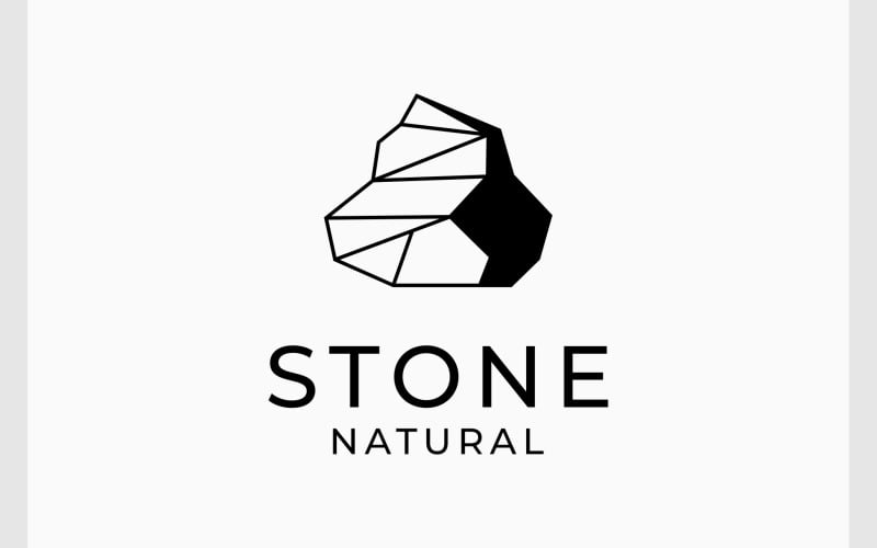 Természetes kő szikla absztrakt logó