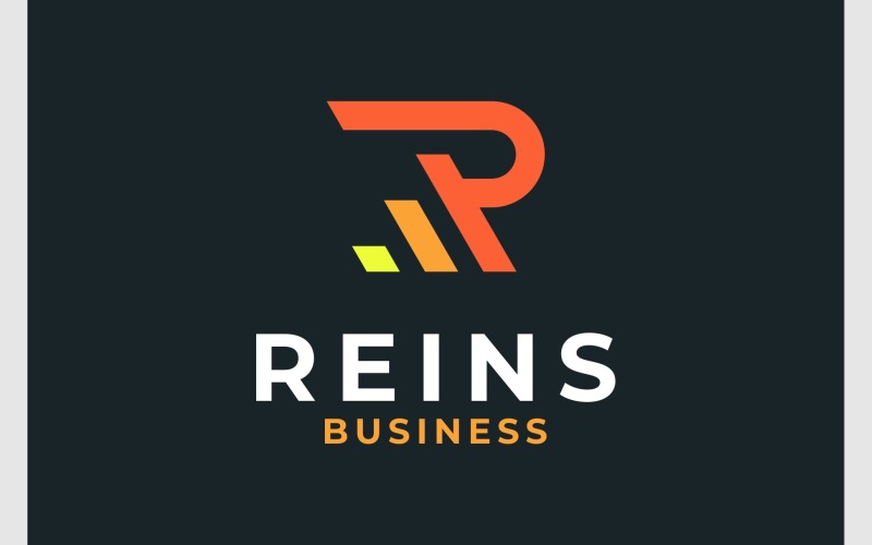 Буква R бізнес успіх логотип