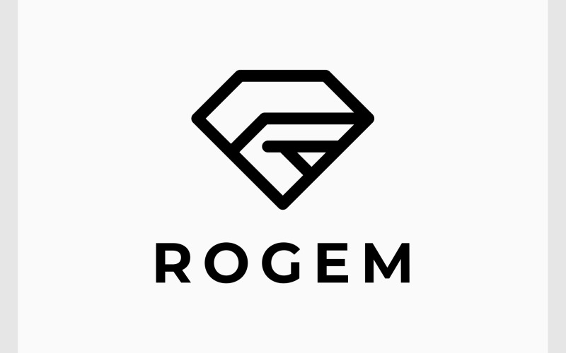 Diamant med bokstaven R-logotyp
