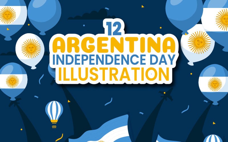 12 Argentina självständighetsdagen Illustration