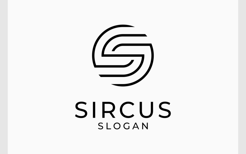 Letra S Círculo Logotipo Simples