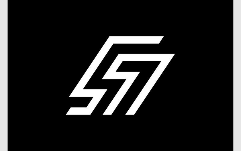 Letter S Number 7 Modern Logo