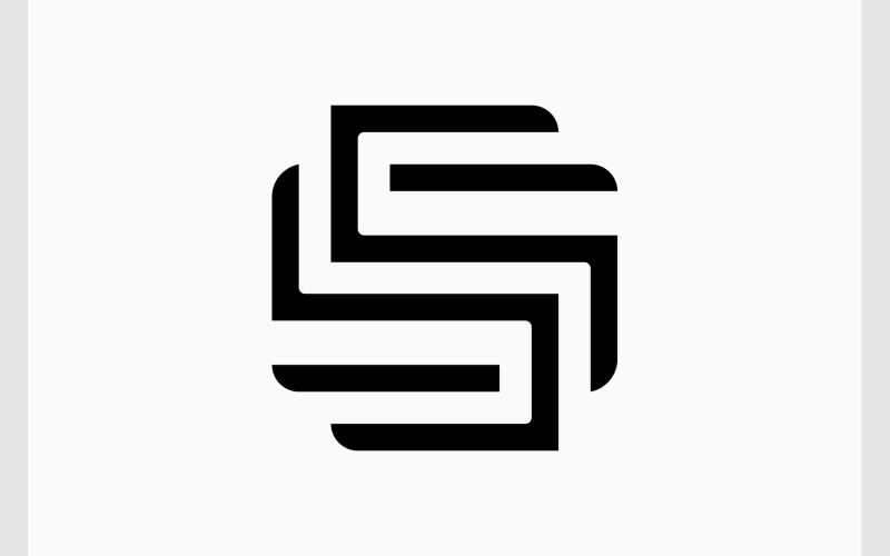 Letter S of SS minimalistisch logo