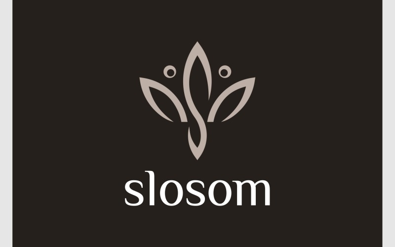 Lettre S Logo Fleur Naturelle