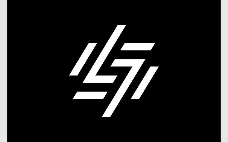 Lettre S Numéro 7 Logo Minimaliste