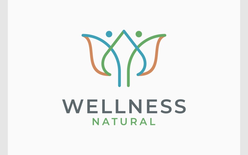 Logo de fleurs naturelles de bien-être