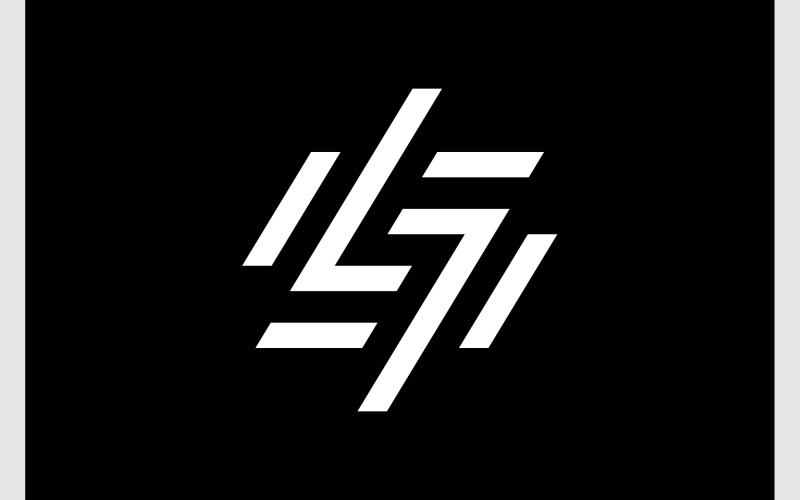 S harfi 7 sayısı Minimalist Logo
