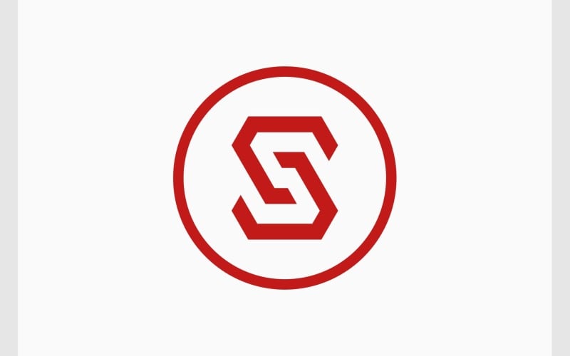 Letter S geometrische moderne cirkel Logo
