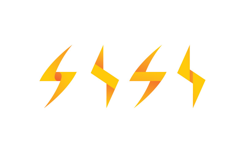 Lightning Logo ikon vektor design V9