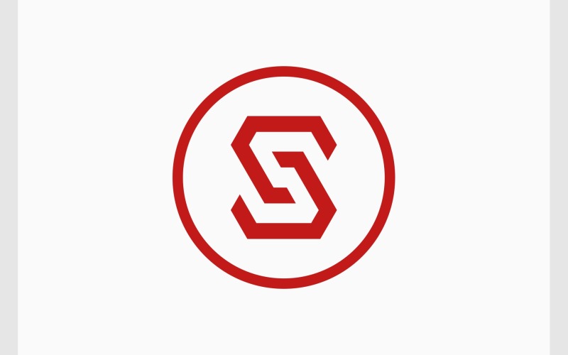 Літера S геометричні сучасні коло логотип