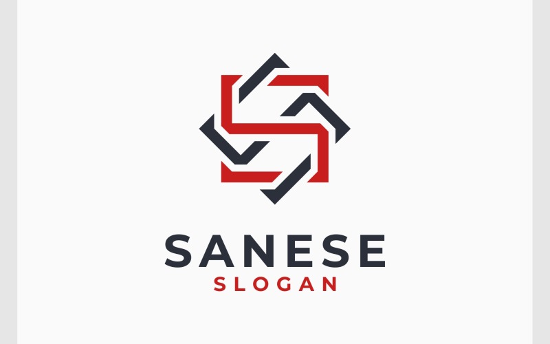 Logo minimalista geometrico della lettera SS