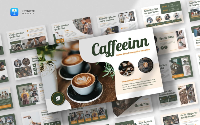 Caffeein – kávé üzleti vitaindító sablon