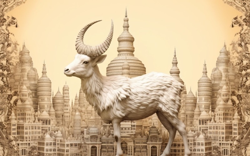Design Eid ul Adha con illustrazione della capra felice 10