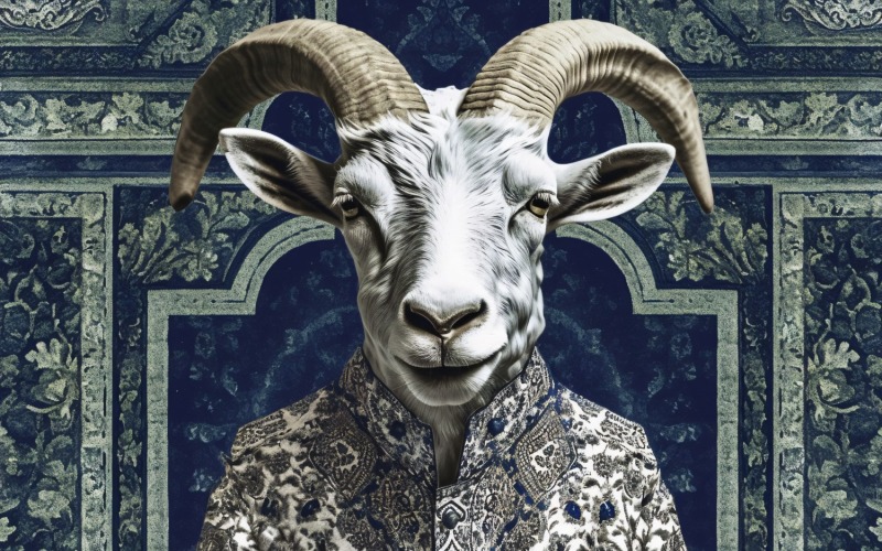 Eid ul adha design boldog kecske illusztrációval 05