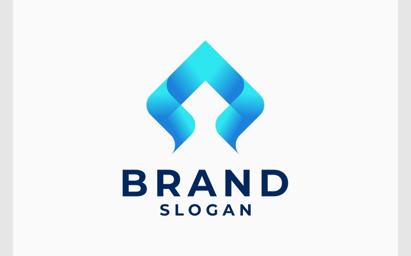 Flecha de inicio hacia arriba Logotipo degradado moderno