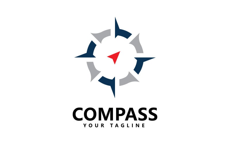 Kompas Logo ikona wektor szablon projektu V3