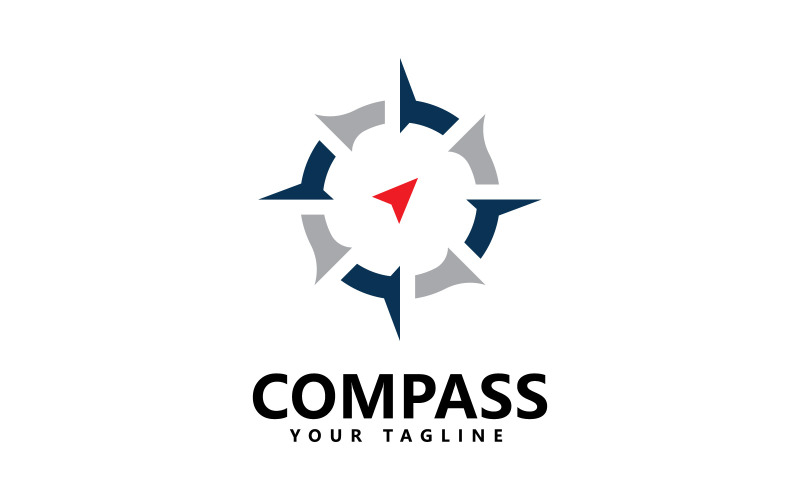 Kompass-Logo-Symbol, Vektor-Vorlagen-Design V3