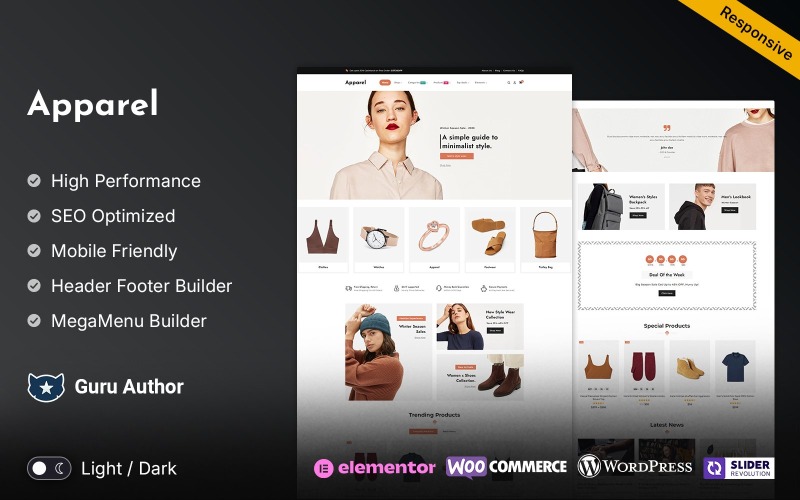 Abbigliamento: negozio di moda, scarpe e tema WooCommerce premium reattivo multiuso