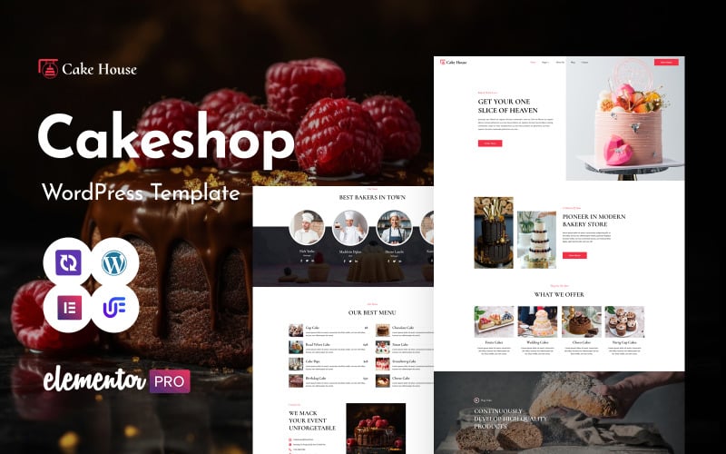 Cake House - Tema Elementor de WordPress para pastelería