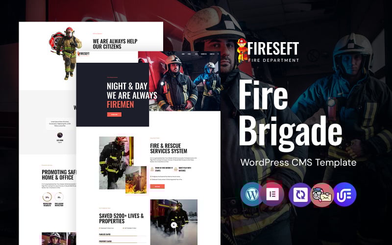 Fireseft - Brandweer WordPress Elementor-thema