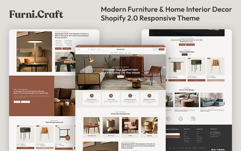 Futnicraft - Mobilya ve Ev İç Dekorasyonu Çok Amaçlı Shopify 2.0 Duyarlı Teması