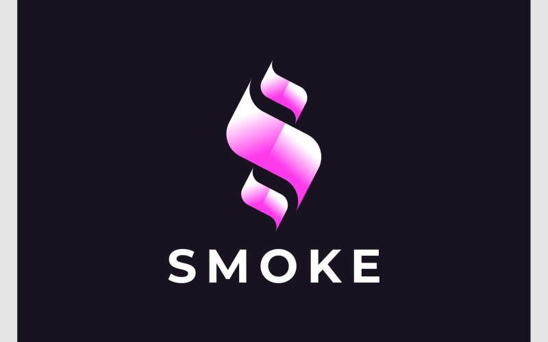 Logotipo abstracto de vapor de humo