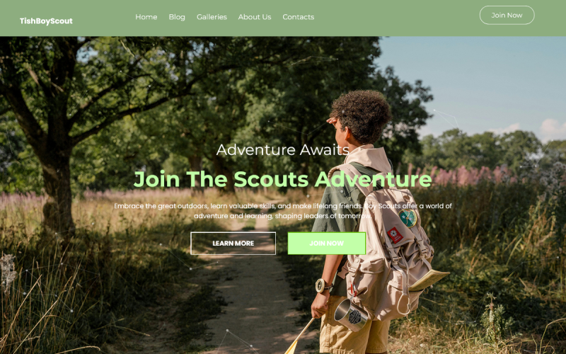 TishBoyScout — тема WordPress для бойскаутов