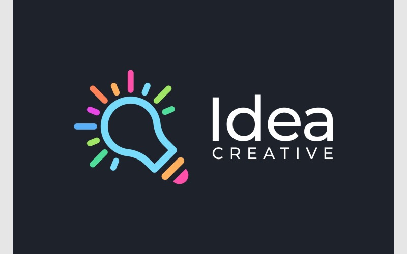Logo d'idée créative d'ampoule