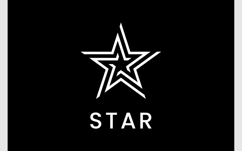 Ster modern geometrisch logo